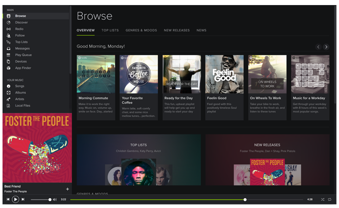 Spotify new website Spotify new website